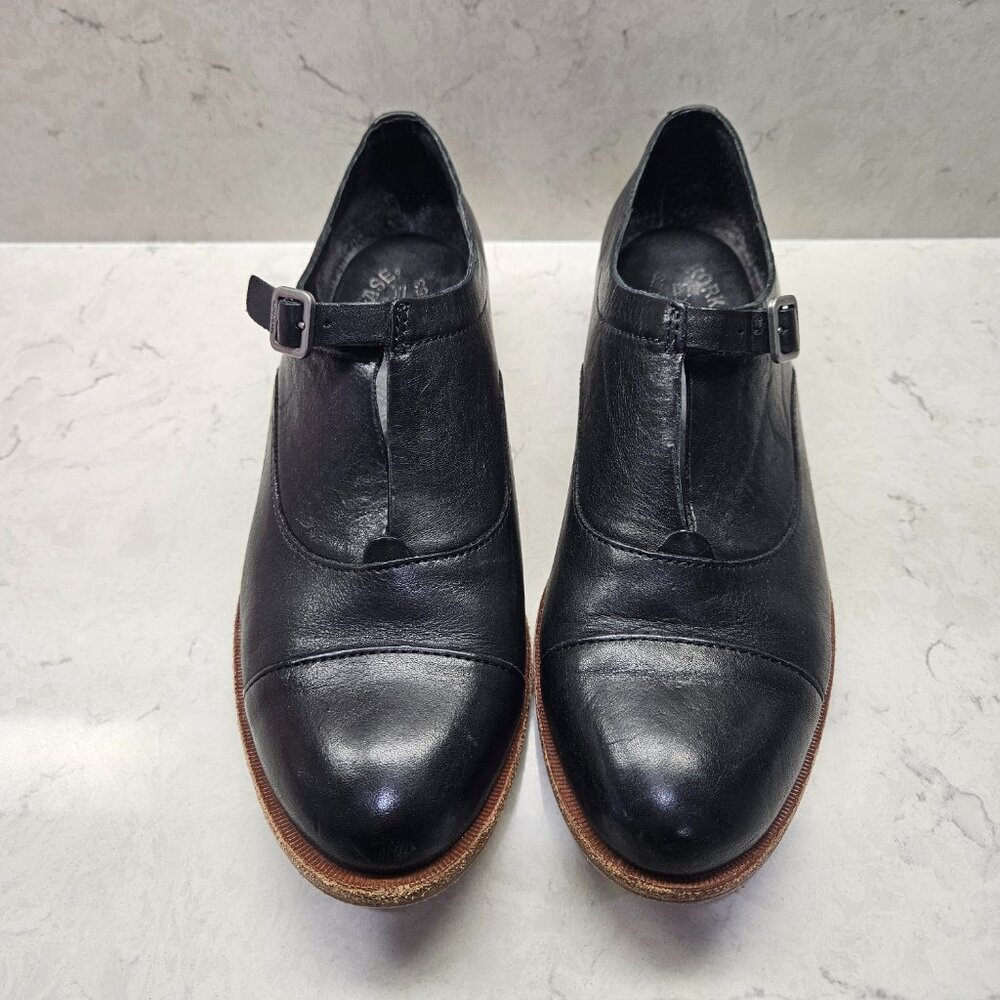 Kork-Ease Cloetta Black Leather Loafer with buckle detail-size 7.5 - Retail $160